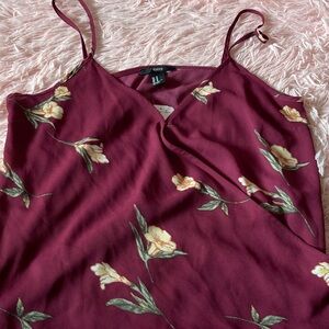 NWT Forever 21 burgundy cami size M